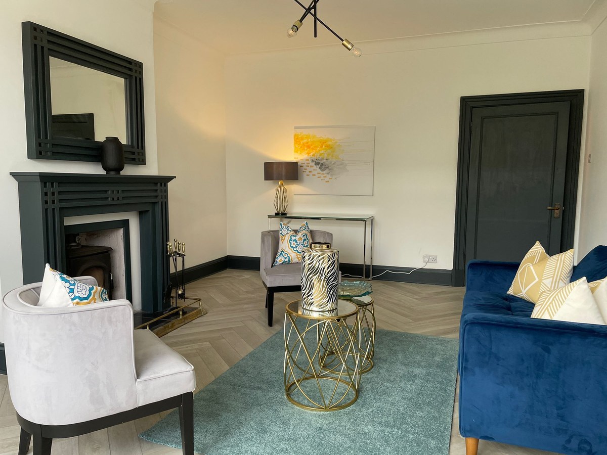 Completed living space at the Hill Road renovation in Strathaven