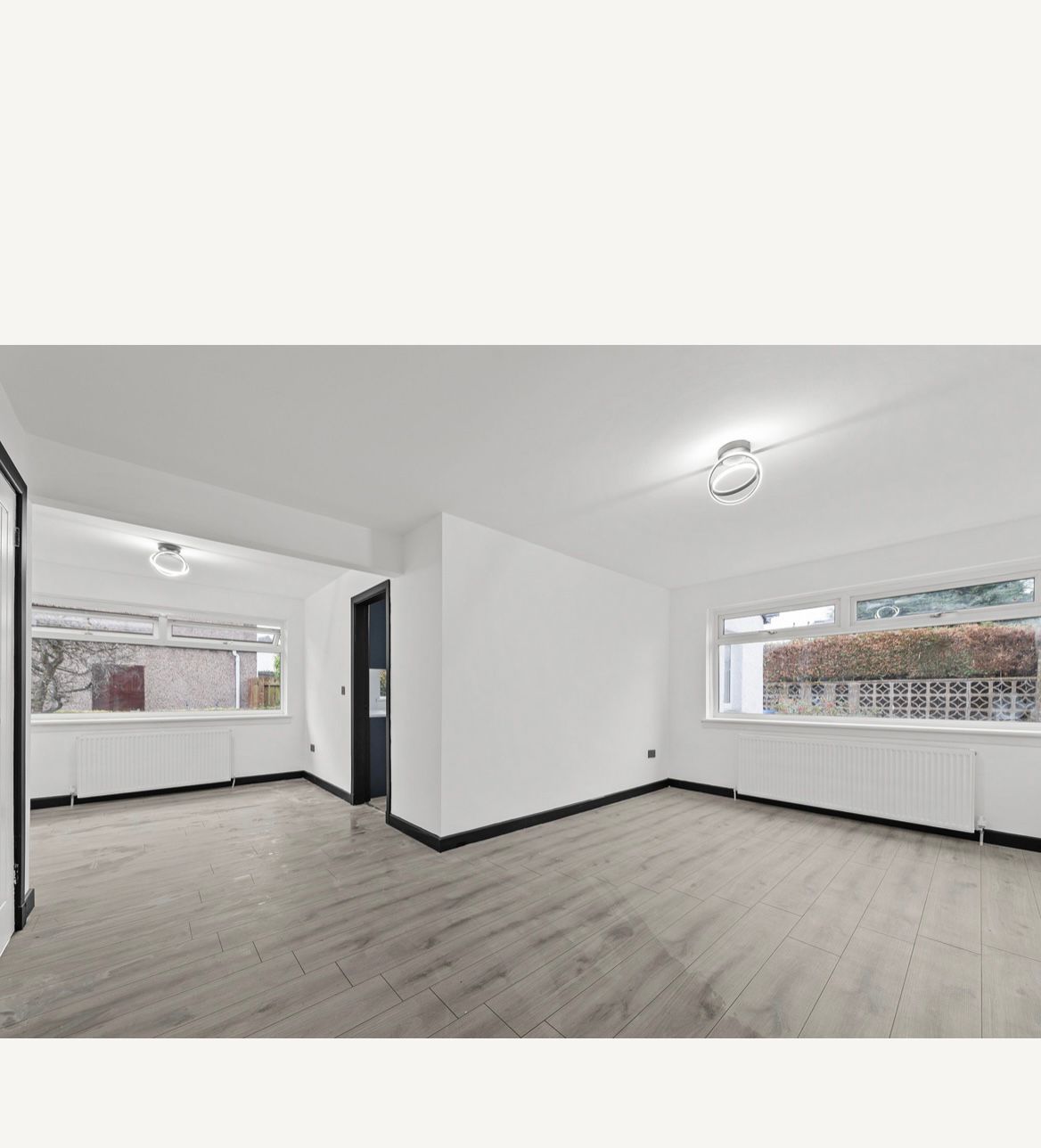 Completed living space at the Taylor Road renovation in Larbert